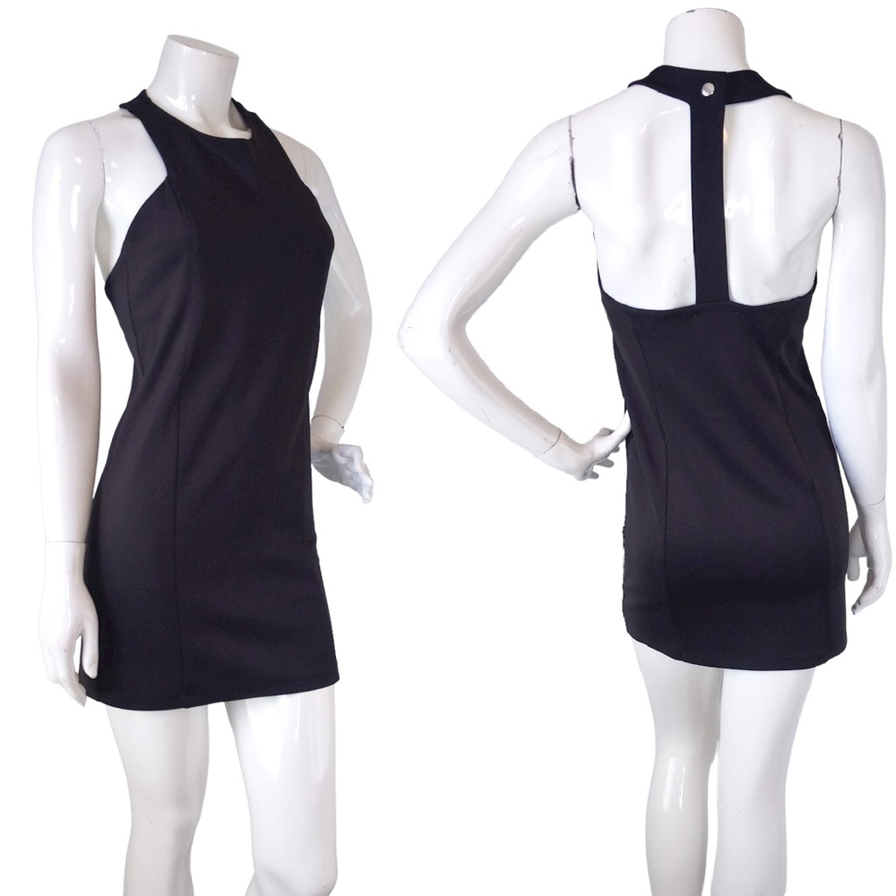 Zara Black Sleeveless Open Back Mini Dress